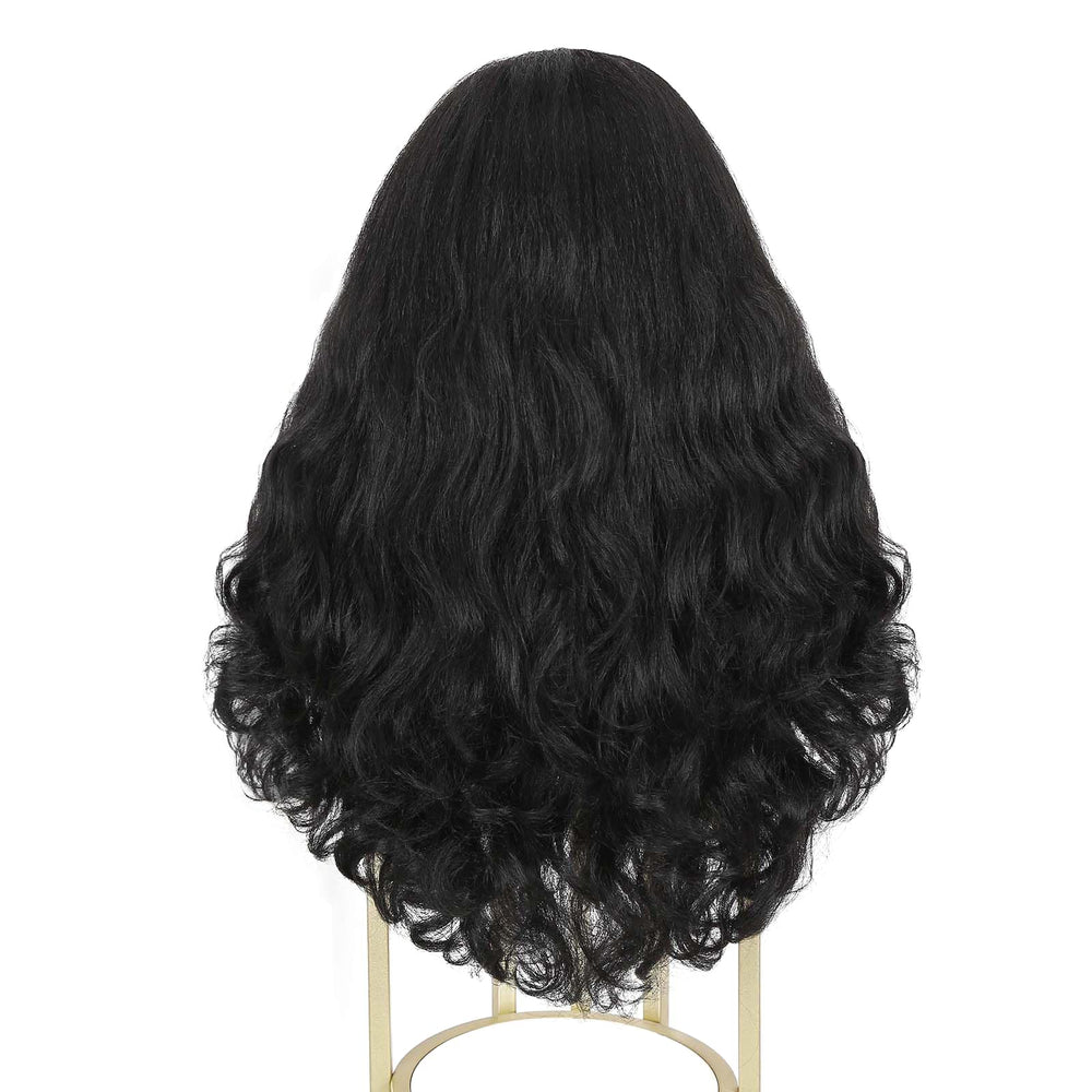 Quantum Love Headband Wig elastic band closeup showing comfortable fit.