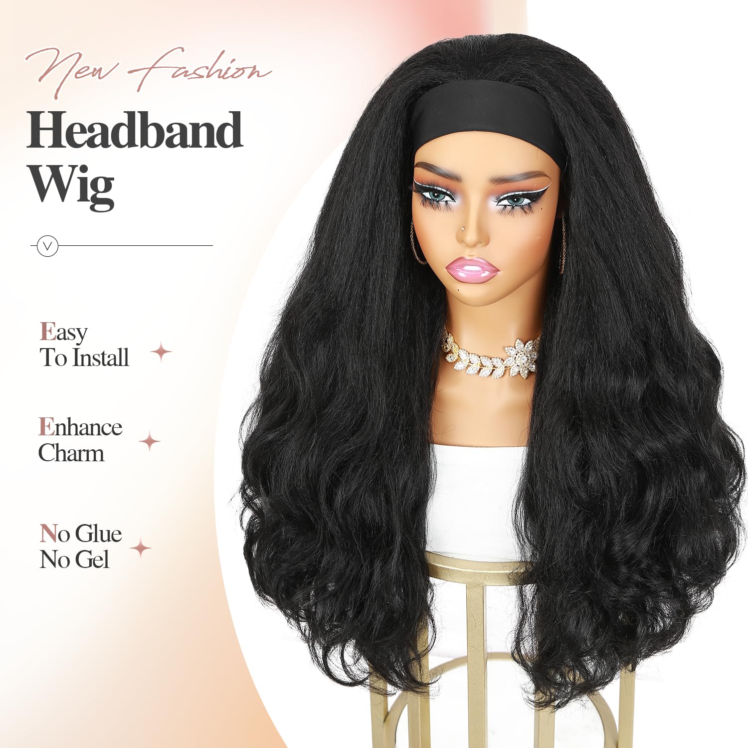 Quantum Love Headband Wig packaging included and ready to wear.