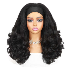 Quantum Love Yaki Curly Headband Wig silky curls with tangle-free feel