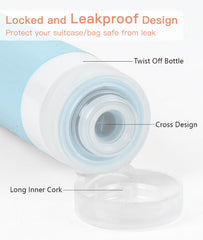 Quatish BPA-free silicone bottles with wide mouth for easy refilling and cleaning
