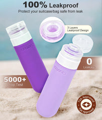 Quatish travel bottles cross-orifice cap prevents messes and dispenses precise amounts on the go