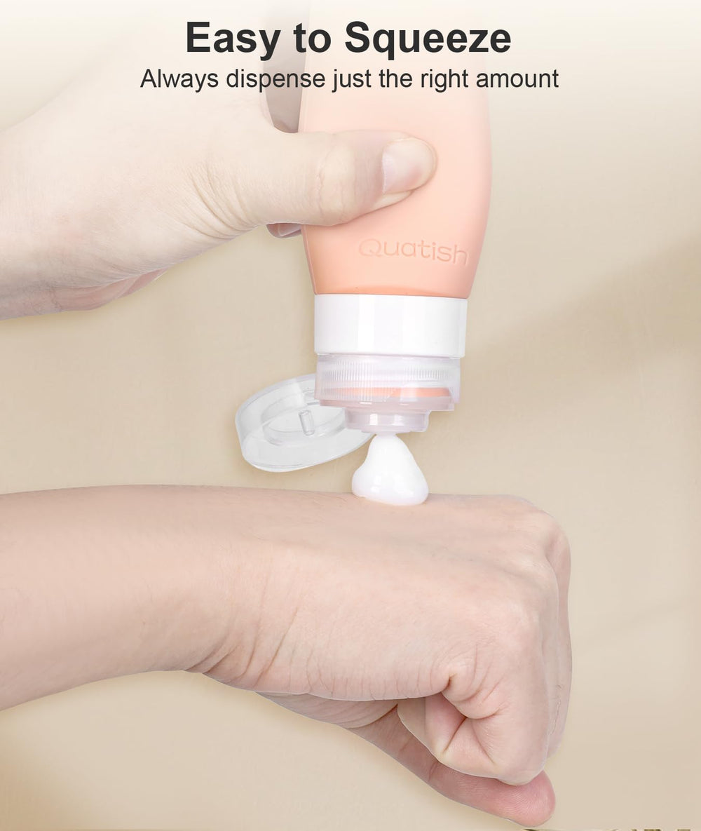 Quatish bottles with wide openings for easy refilling and cleaning