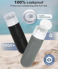 Close-up of the triple-layer cap that minimizes leaks during travel