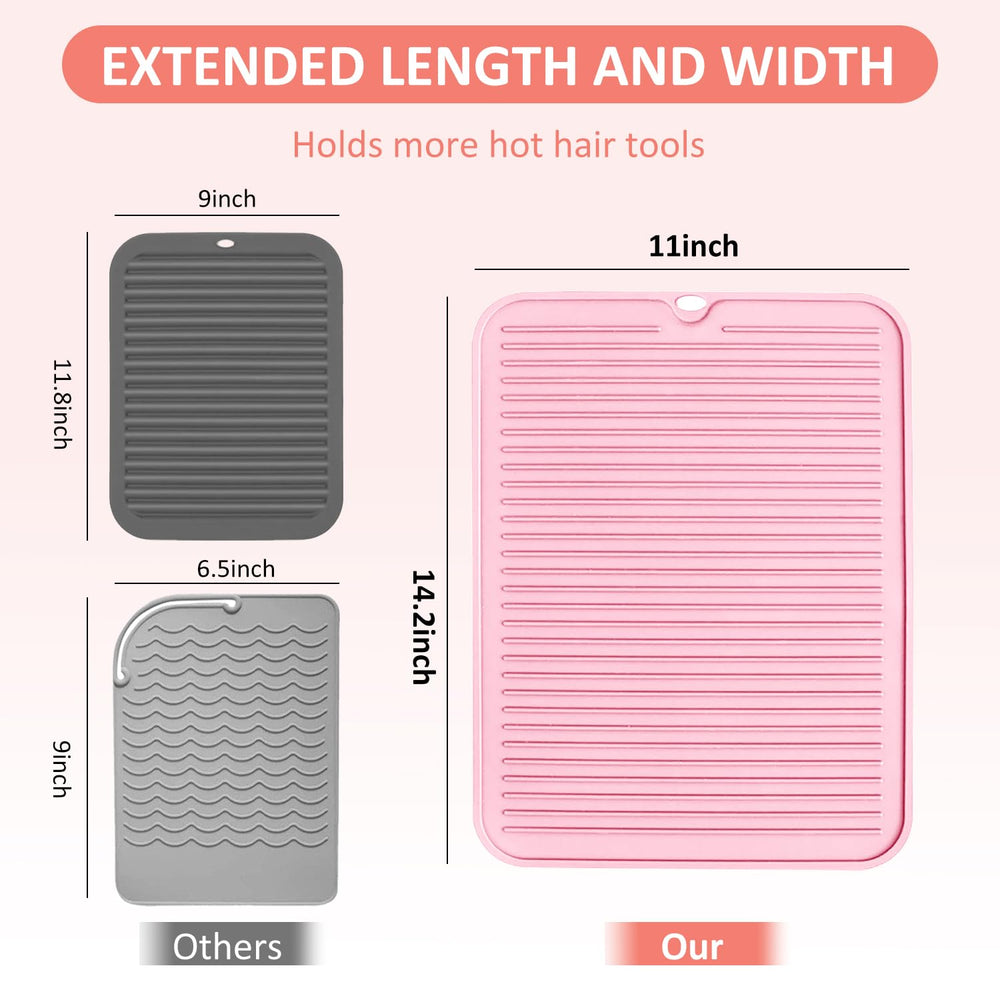 Quccefods silicone mat doubles as hot pad and dish drying area