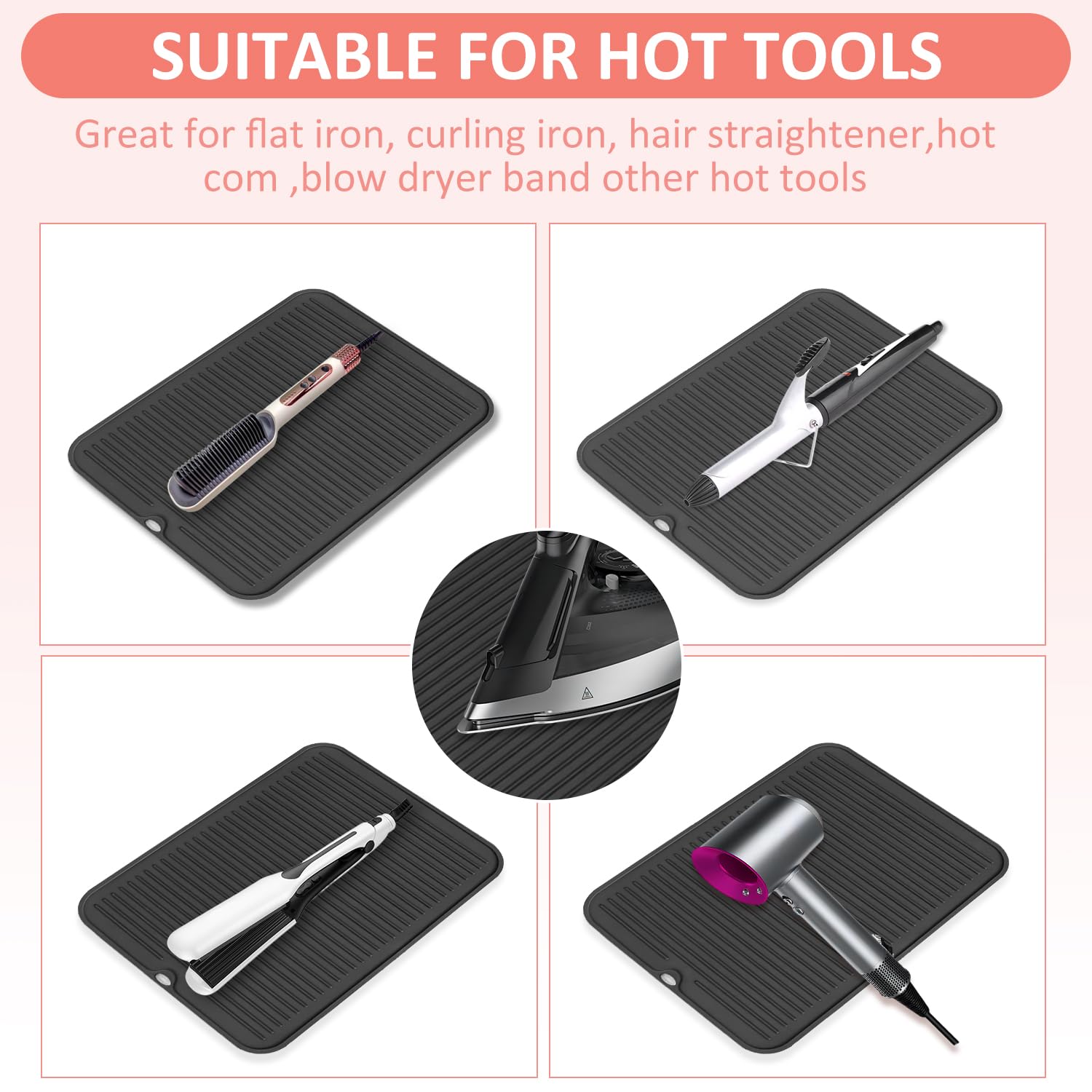 Quccefods silicone mat cooling after use on vanity