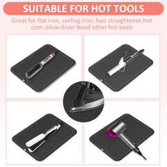 Quccefods silicone mat cooling after use on vanity