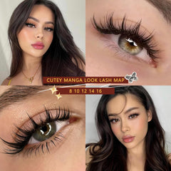0.05mm invisible band on clusters blends with natural lashes.