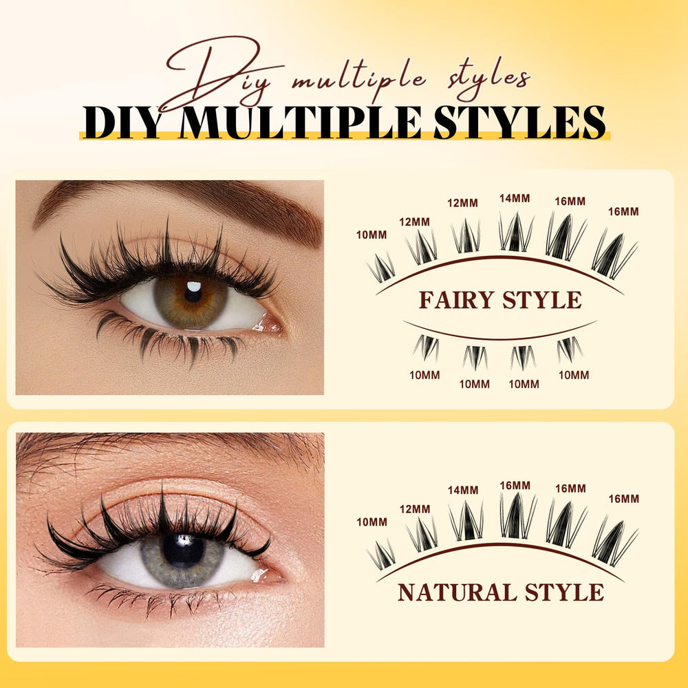 DIY lash extension tools included for precise placement.