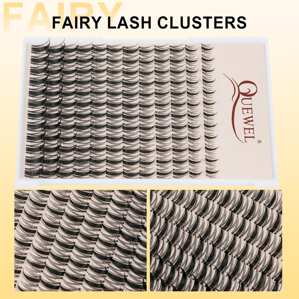 Handmade, soft synthetic lash clusters for lightweight comfort.