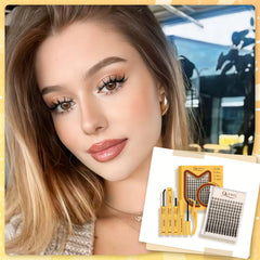 QUEWEL lash bond and seal with precision tweezers for secure wear.