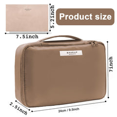 Queboom travel makeup bag inner compartment stores essentials neatly