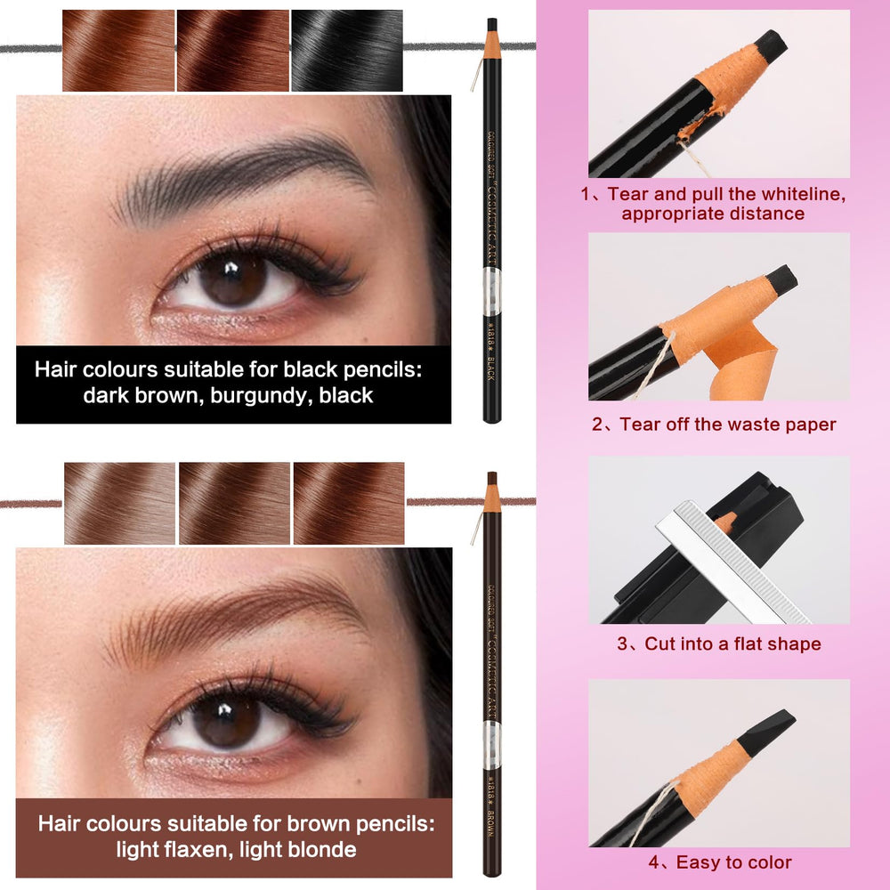 QUEEJOY brow pencil sharpener keeps blades sharp for crisp lines.