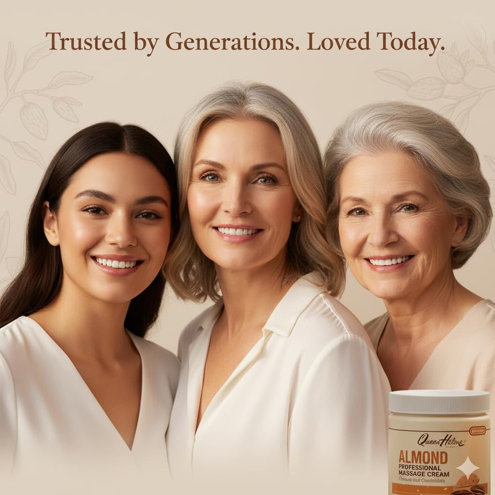 Queen Helene Cocoa Butter Lotion swirl shows luxurious cocoa butter formula.