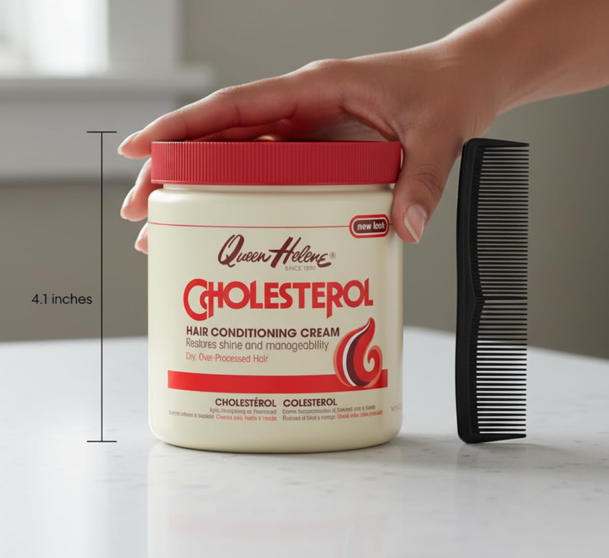 Queen Helene crema condicionadora de colesterol bote de 15 onzas ofrece nutrición profesional