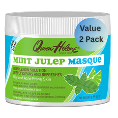 Queen Helene Mint Julep Masque jar highlights cooling clay for a refreshed complexion.