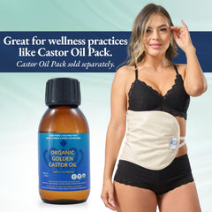 Queen of the Thrones Organic Golden Castor Oil used as a gentle eye makeup remover.