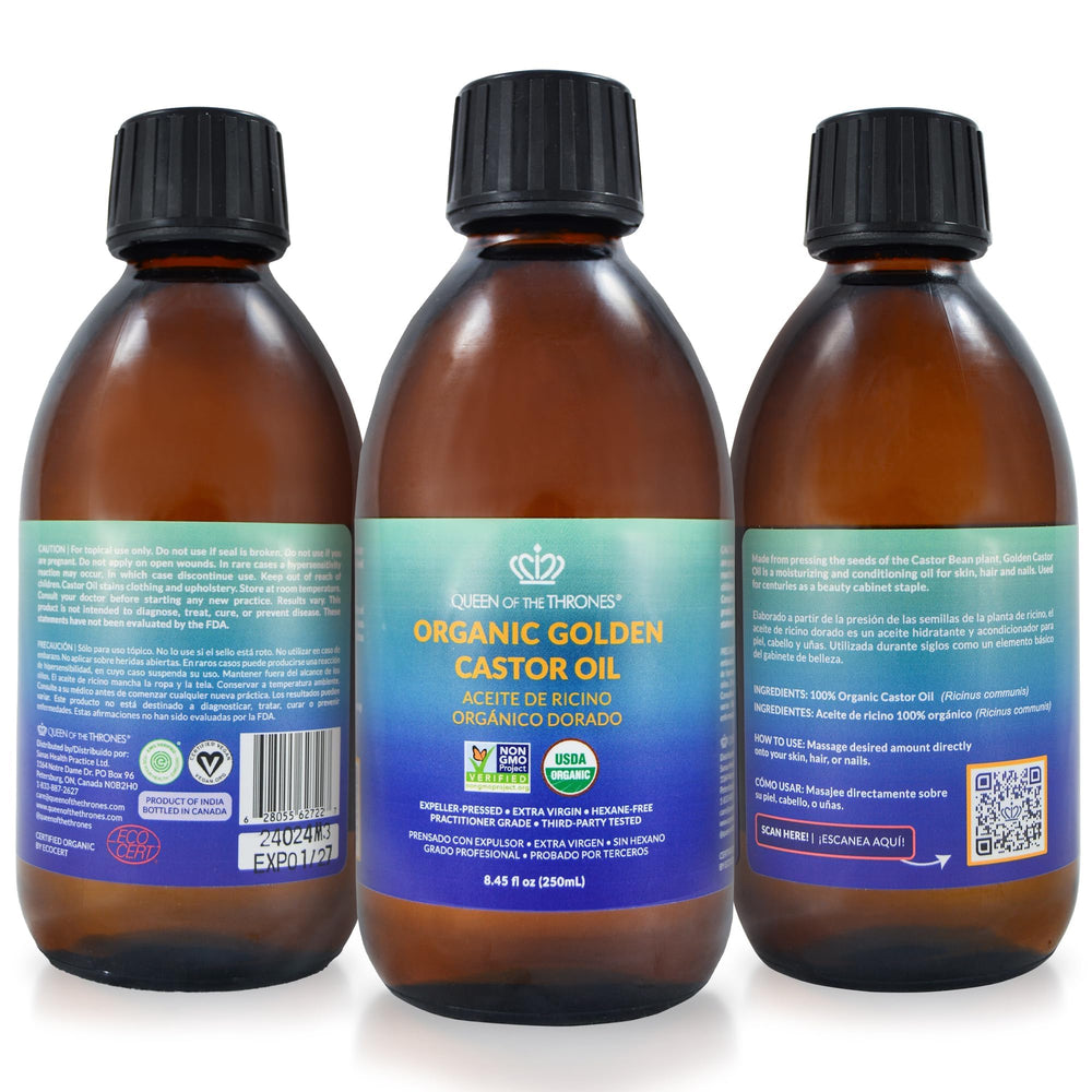 Label highlight USDA-certified organic status and hexane-free formula