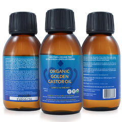 Queen of the Thrones Organic Golden Castor Oil used as a nighttime moisturizer for hydration.