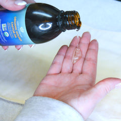 Skin-care application showing smooth, hydrated skin with castor oil