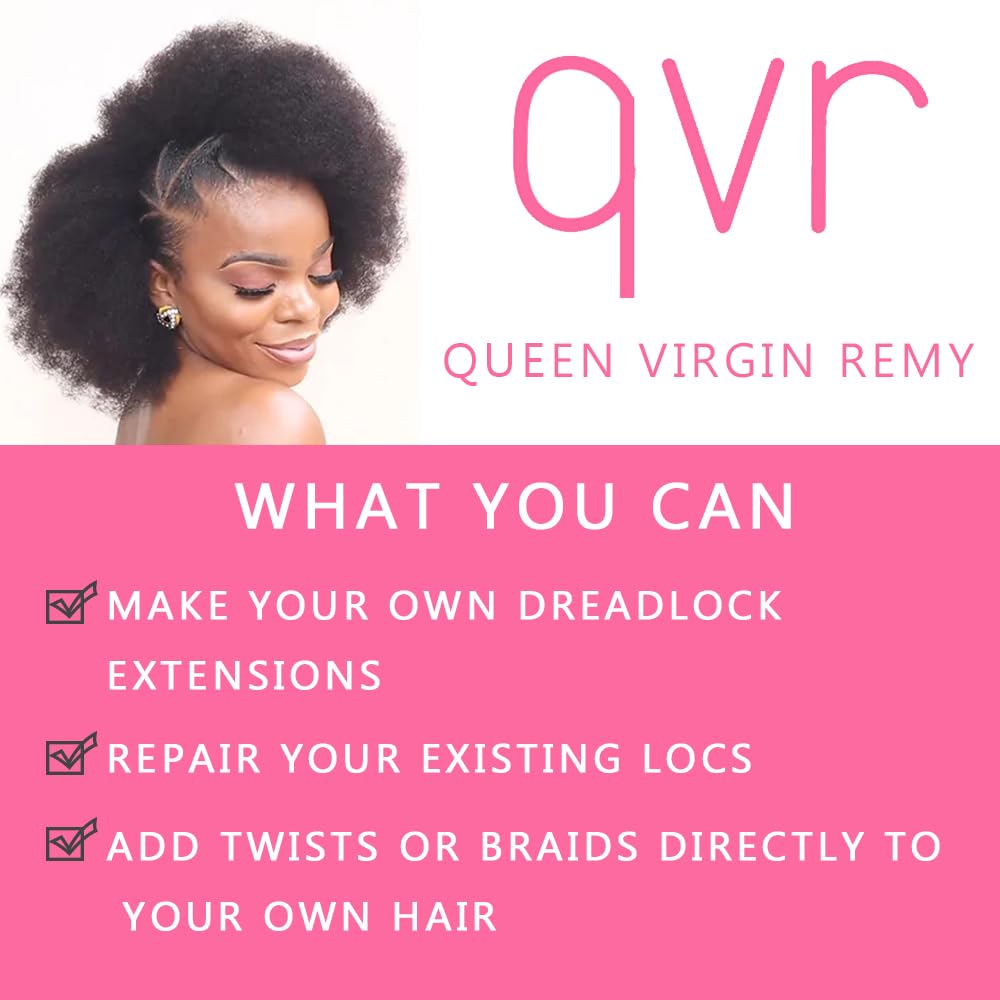 QVR bulk hair used for loc repair and texture improvement.