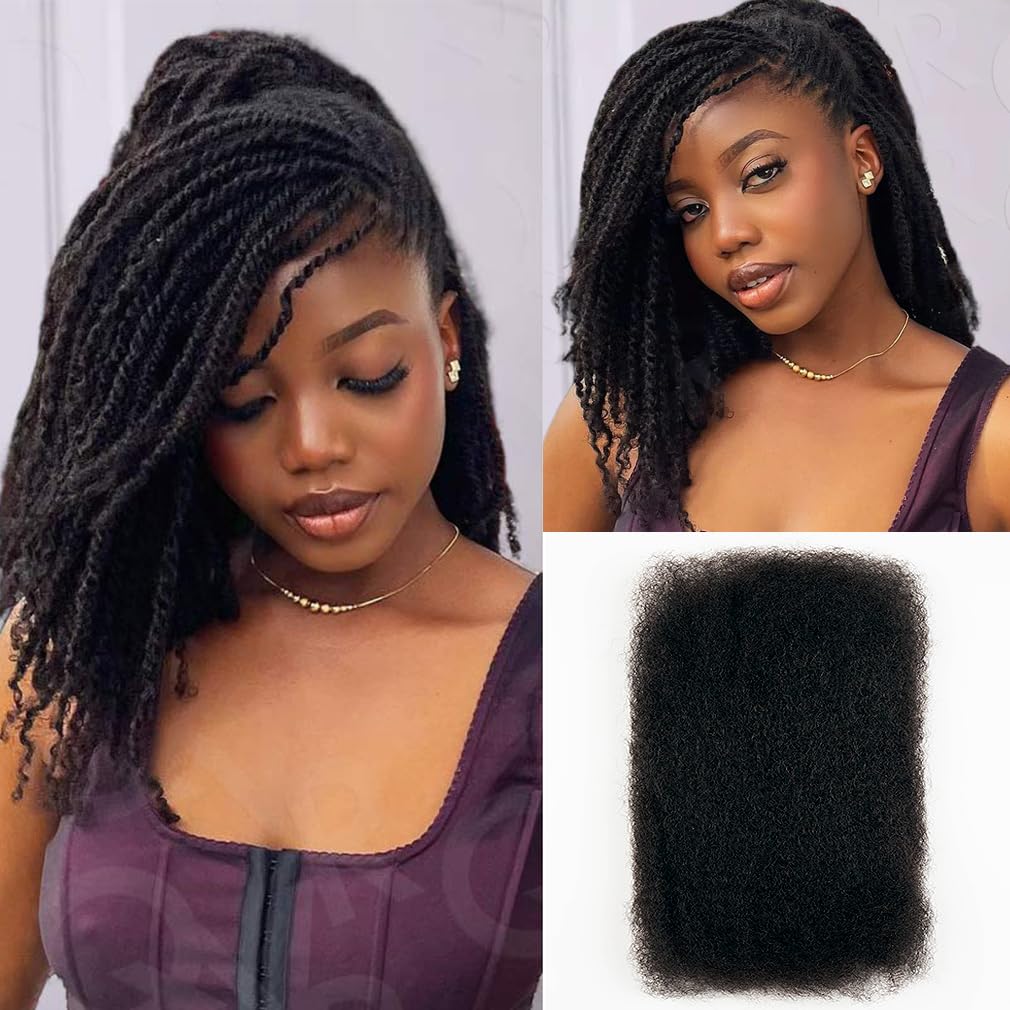 QVR Afro kinky bulk hair ready for twists and braids styling.