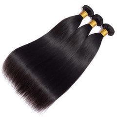 Queenset straight bundles 12in natural black bundle for consistent length