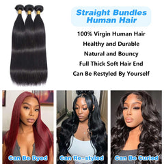 Queenset straight bundles 16in bundle stack shows thickness and bounce