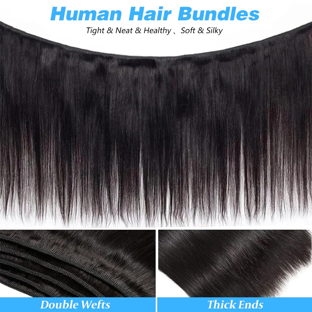 Queenset straight bundles 20in silky weave for elegant, long looks