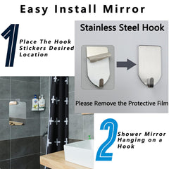 quegau bathroom wall hanging mirror ideal for daily grooming