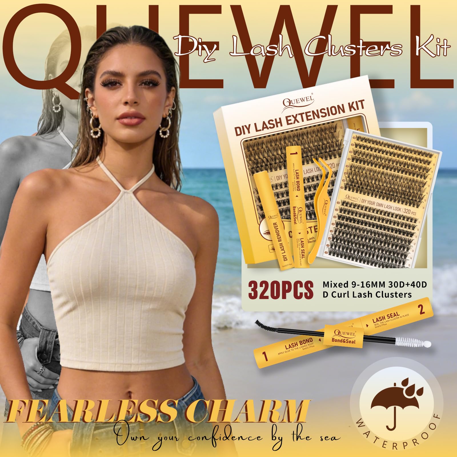 QUEWEL cluster tweezers with matte finish reduce fingerprints for easy handling.