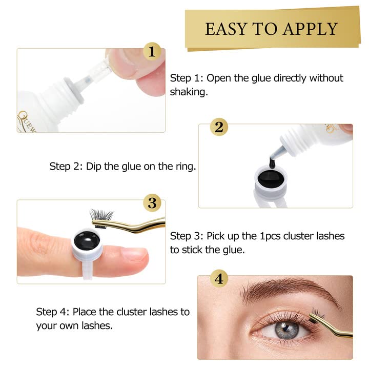 QUEWEL DIY lash extensions setup demonstrating user-friendly guidance.