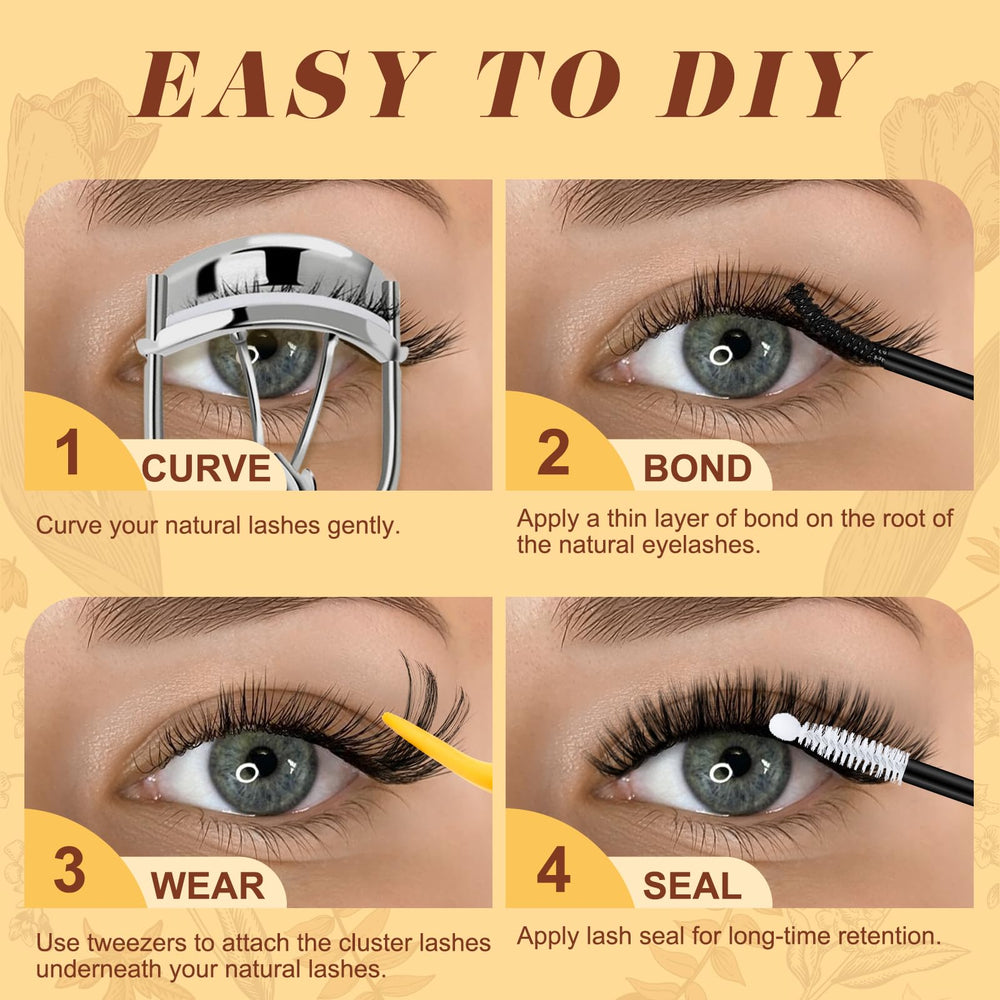 QUEWEL easy-application tool demonstrates simple lash placement and quick DIY results