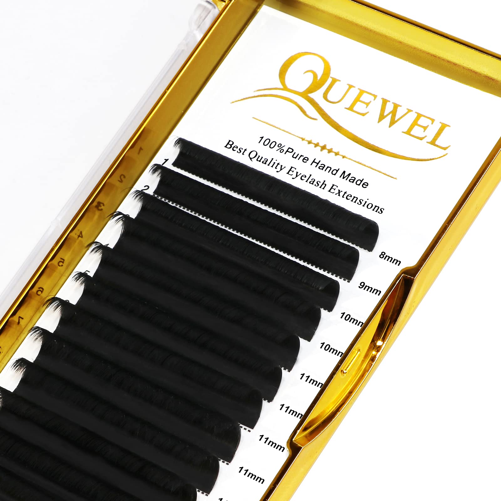 QUEWEL Easy Fan Lash Extensions suitable for at-home DIY application.