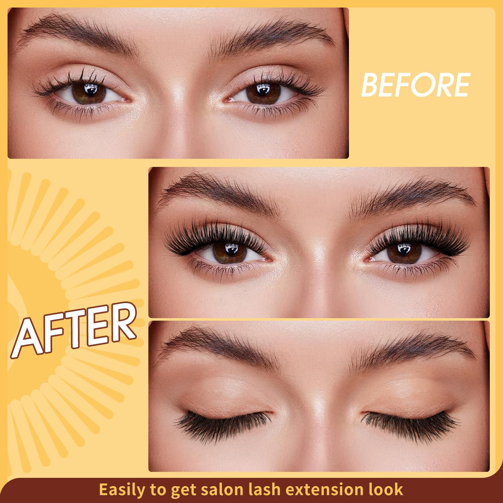 Fluffy natural-look QUEWEL magnetic lashes for subtle cat-eye enhancement
