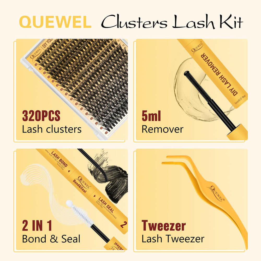 QUEWEL kit box display highlighting complete DIY set