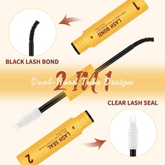 QUEWEL Lash Bond applicator tip for smooth, controlled lash cluster adhesion.