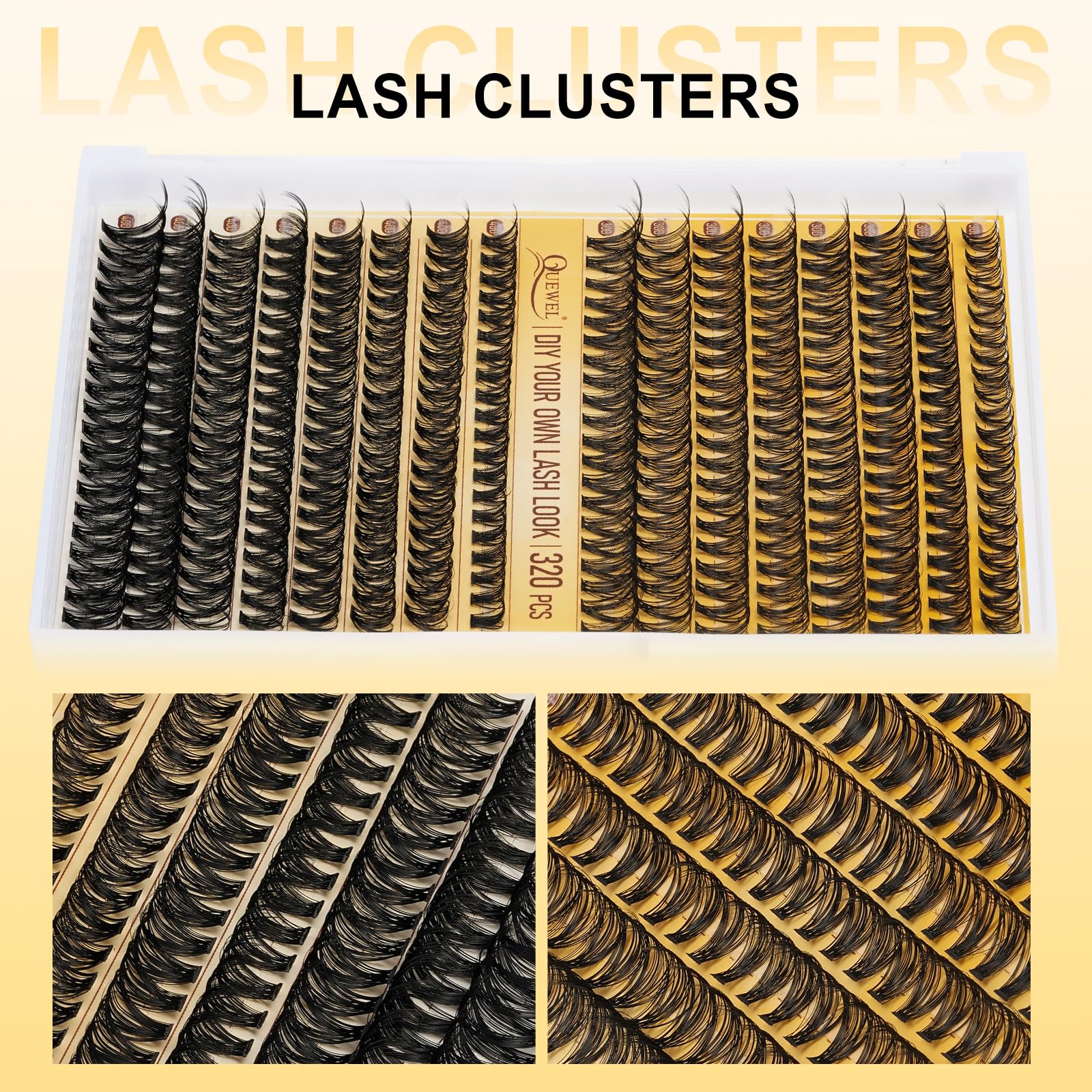 QUEWEL lash bond and seal for durable, waterproof wear.