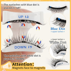Close-up of QUEWEL magnetic applicator for precise lash placement