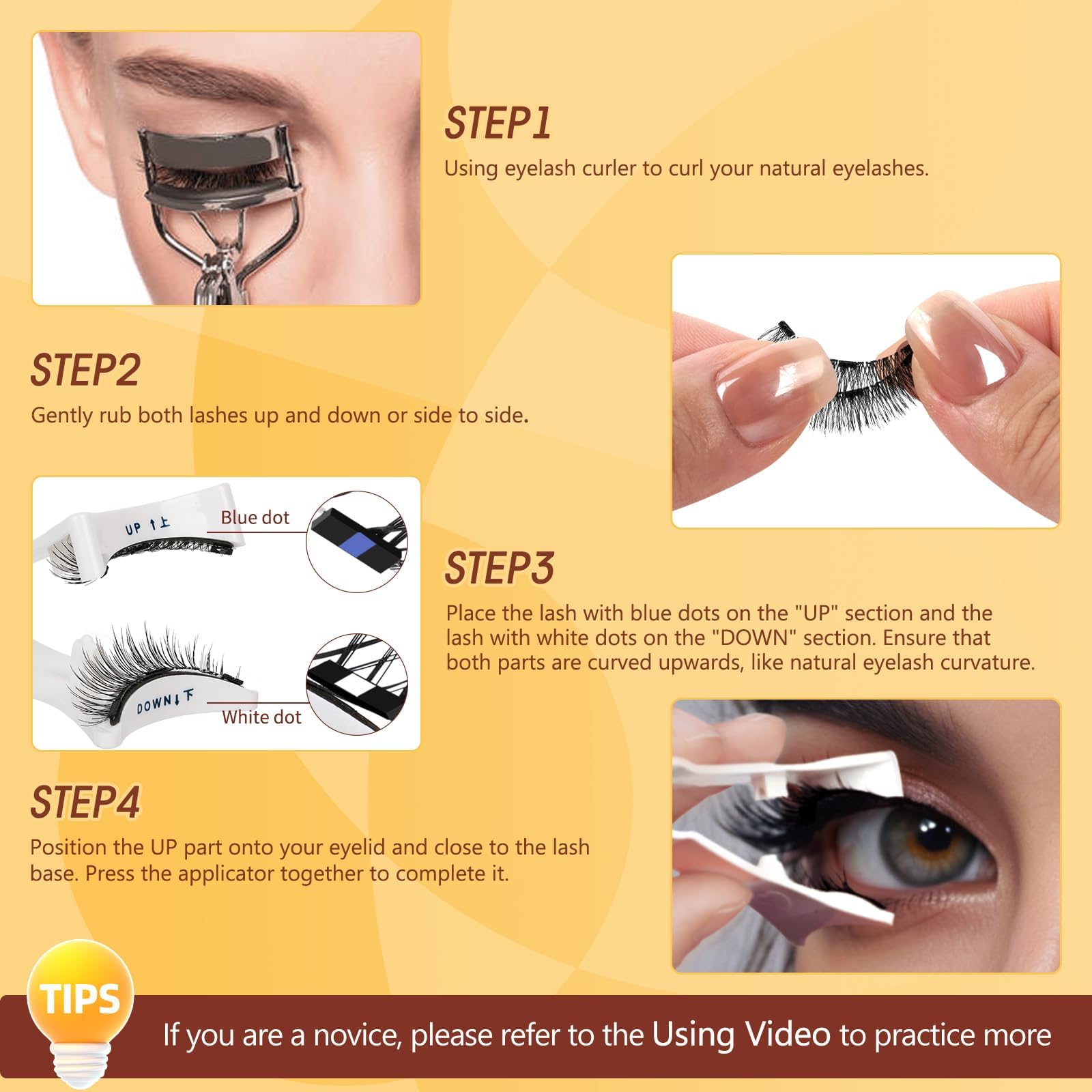 QUEWEL magnetic applicator enables precise lash placement