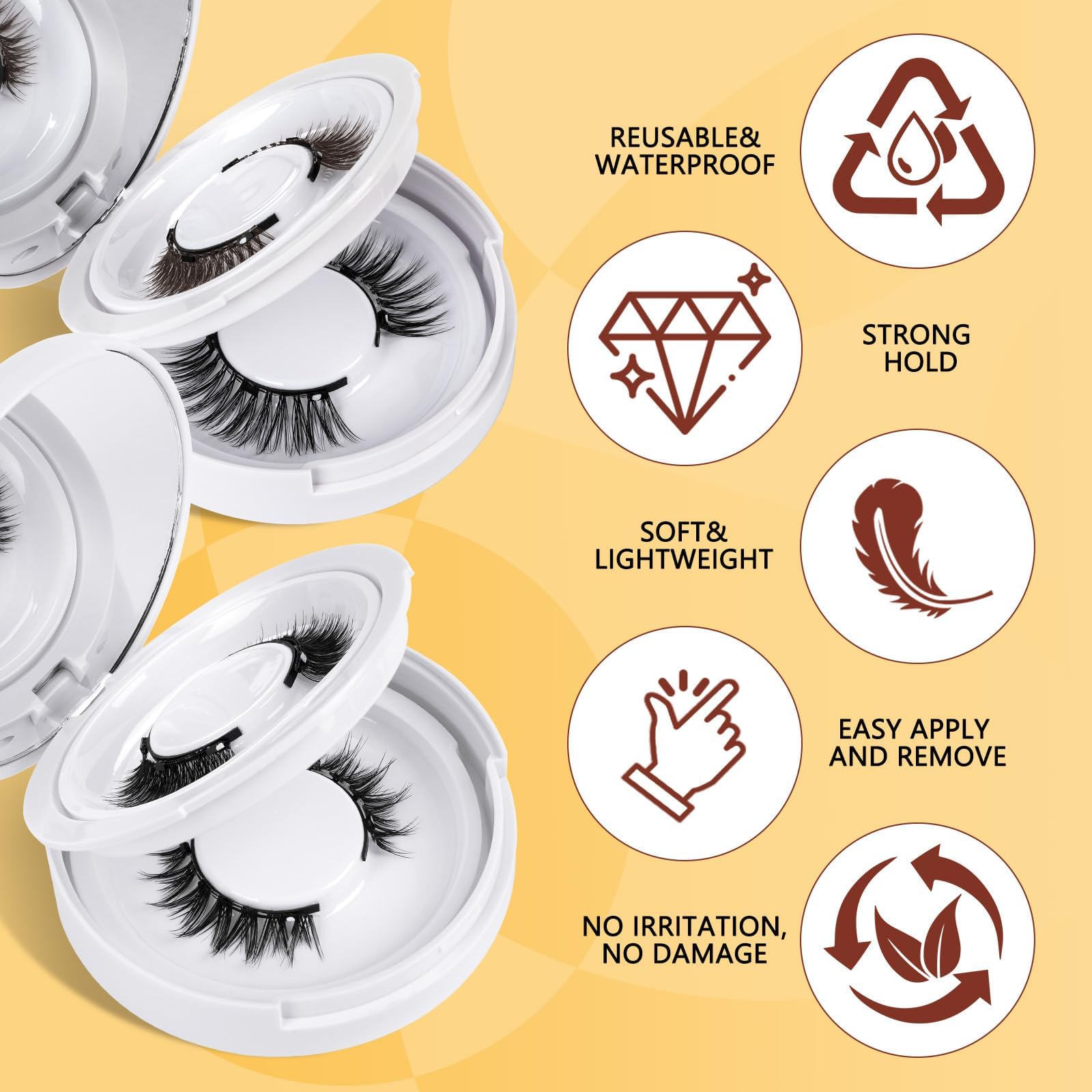 QUEWEL natural fluffy lashes offer wispy, lightweight style