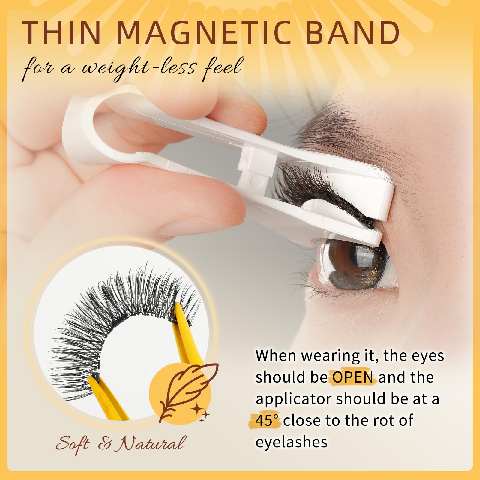 QUEWEL natural wispy lashes create a seamless look