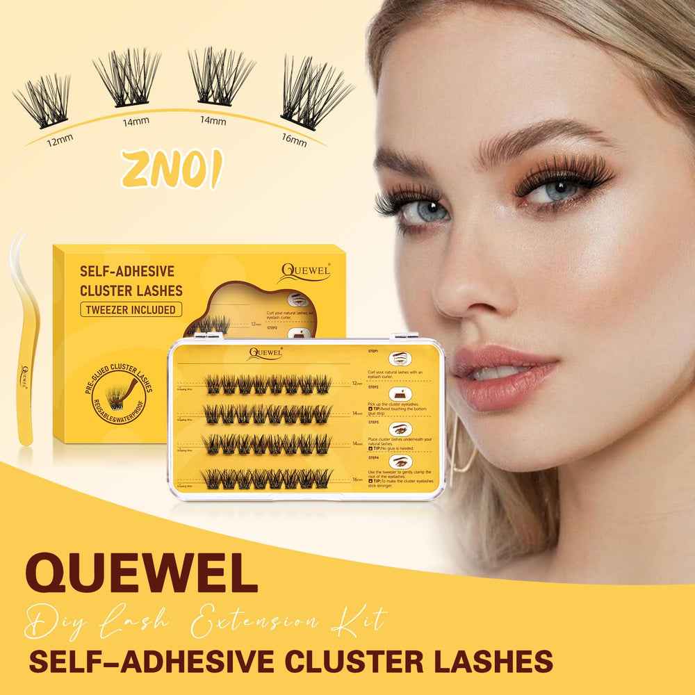 QUEWEL Zn-01 beginner-friendly kit makes DIY lash extensions quick.