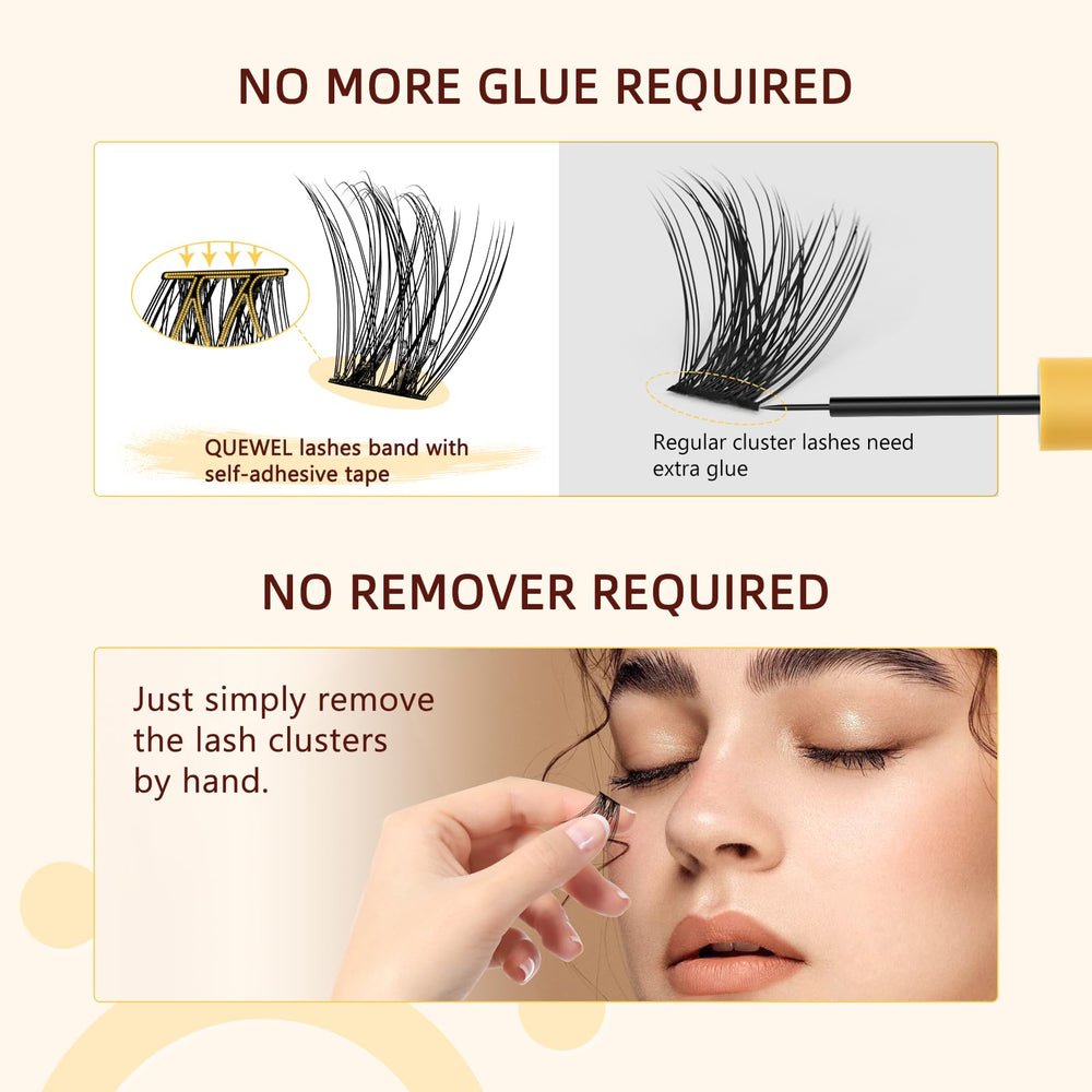 QUEWEL Zn-01 ergonomic lash tweezers with non-stick coating.