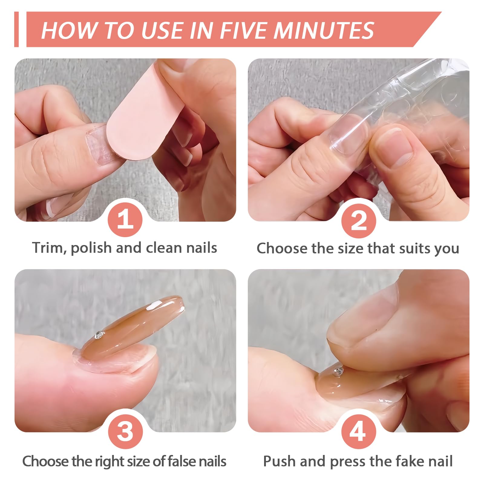 Quezadyl palito de cristal para colocar uñas con precisión.