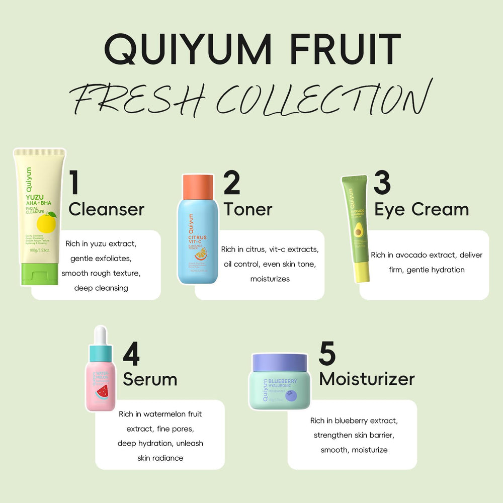 QUIYUM agua de vitamina C cítrica, control de brillo y nutrición