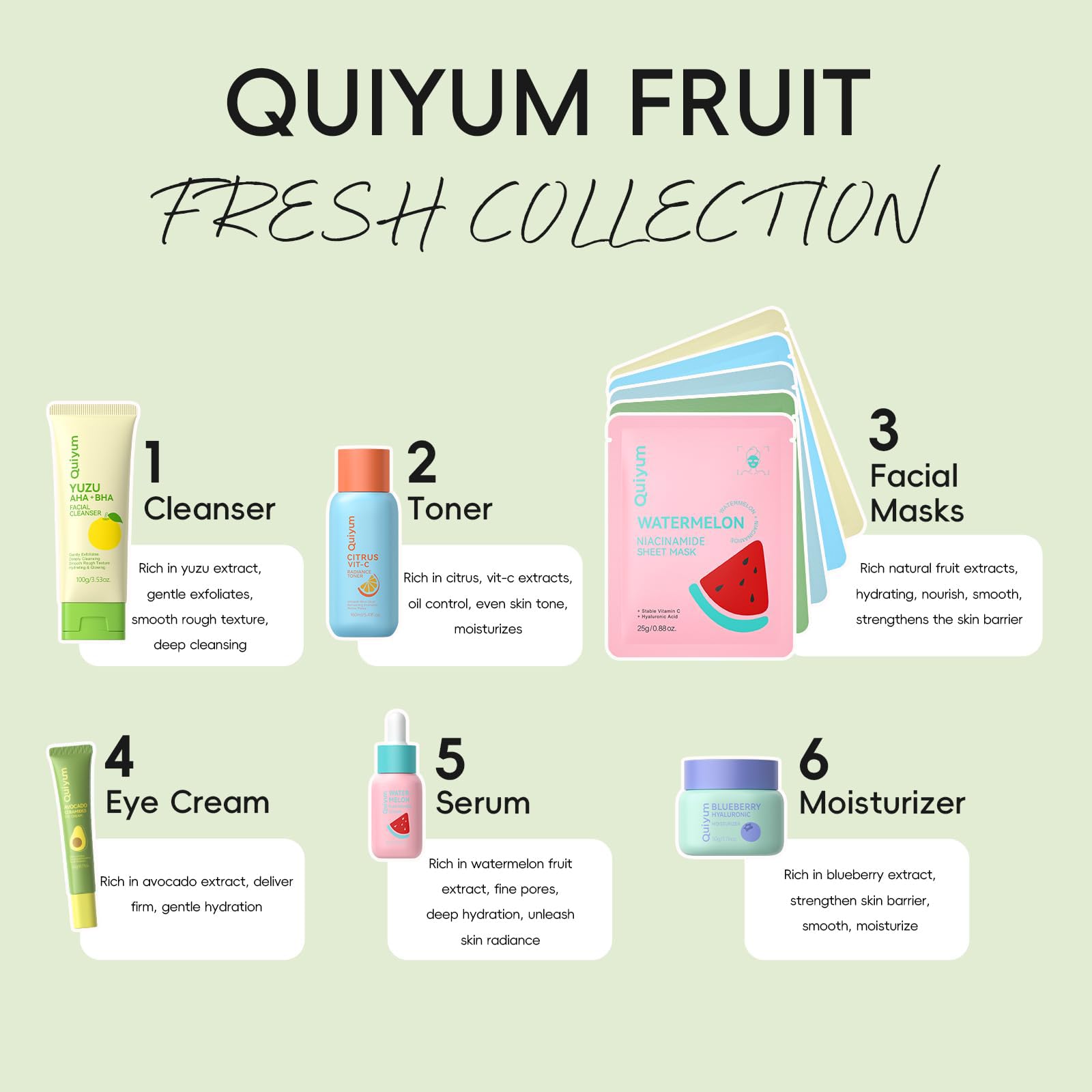 QUIYUM Citrus Vitamin C Toner bottle helps balance oil and moisturize