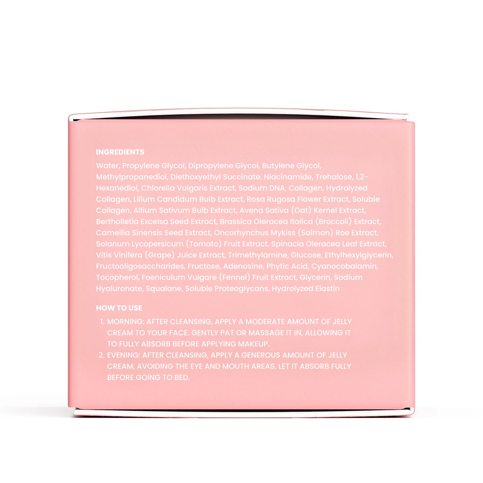 Daily use in morning and night with QUIA Collagen Jelly Cream.