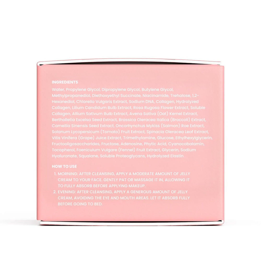 Daily use in morning and night with QUIA Collagen Jelly Cream.