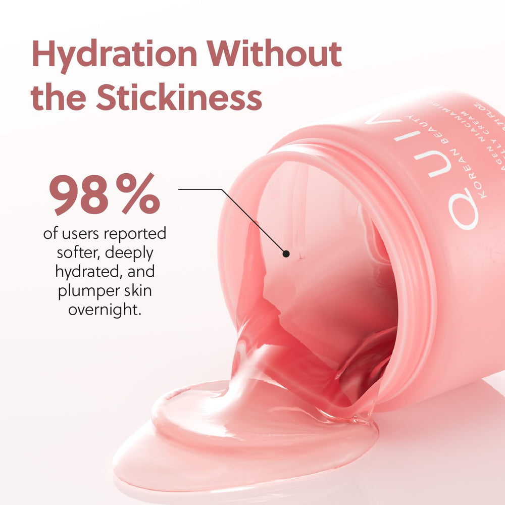 Pump dispenser of QUIA Beauty Collagen Jelly Cream in view.