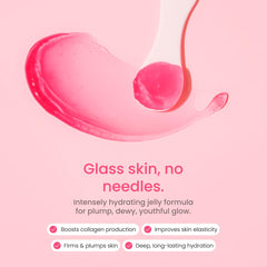 TEXTURE close-up of QUIA Beauty Collagen Jelly Cream for quick absorption.